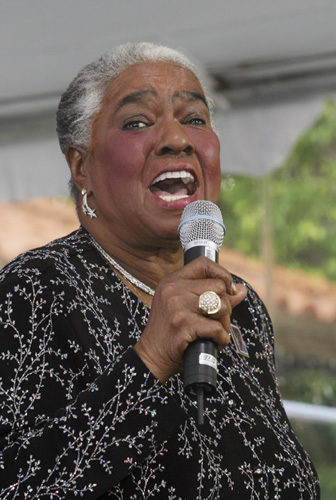 Linda Hopkins at the First Day Ceremony for the USPS's Hattie McDaniel stamp in Beverly Hills
