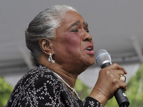 Linda Hopkins at the First Day Ceremony for the USPS's Hattie McDaniel stamp in Beverly Hills