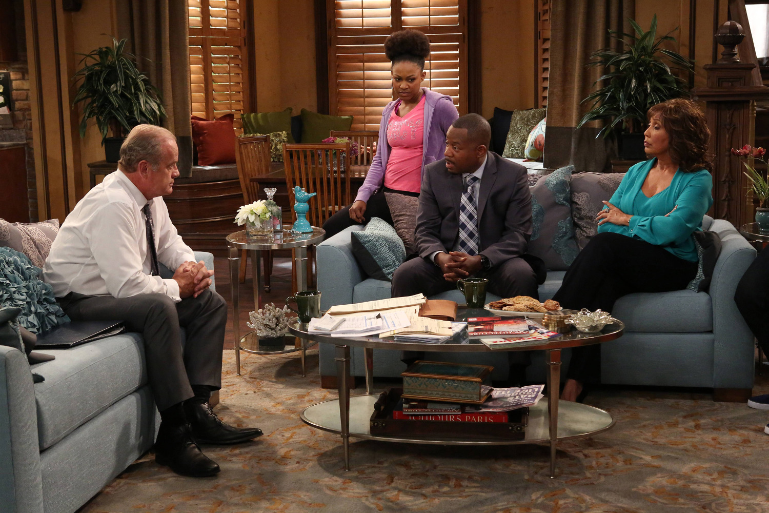 Still of Kelsey Grammer, Martin Lawrence, Telma Hopkins and Danièle Watts in Partners (2014)