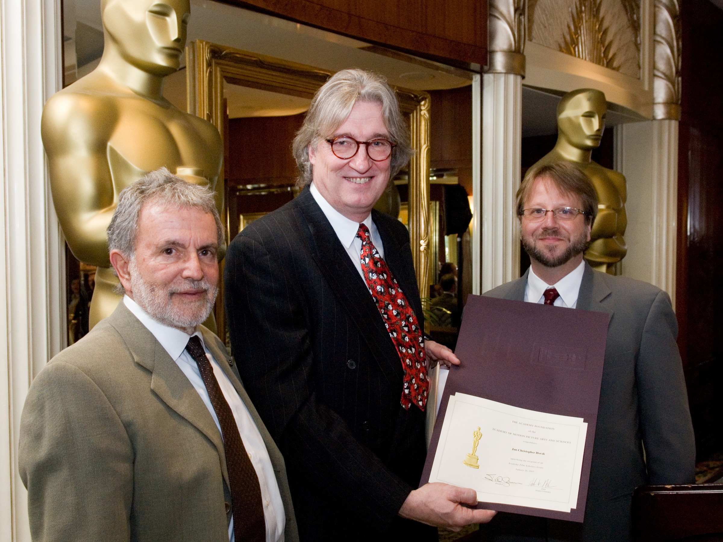 Academy Scholars Award, 2007, with Sid Ganis.