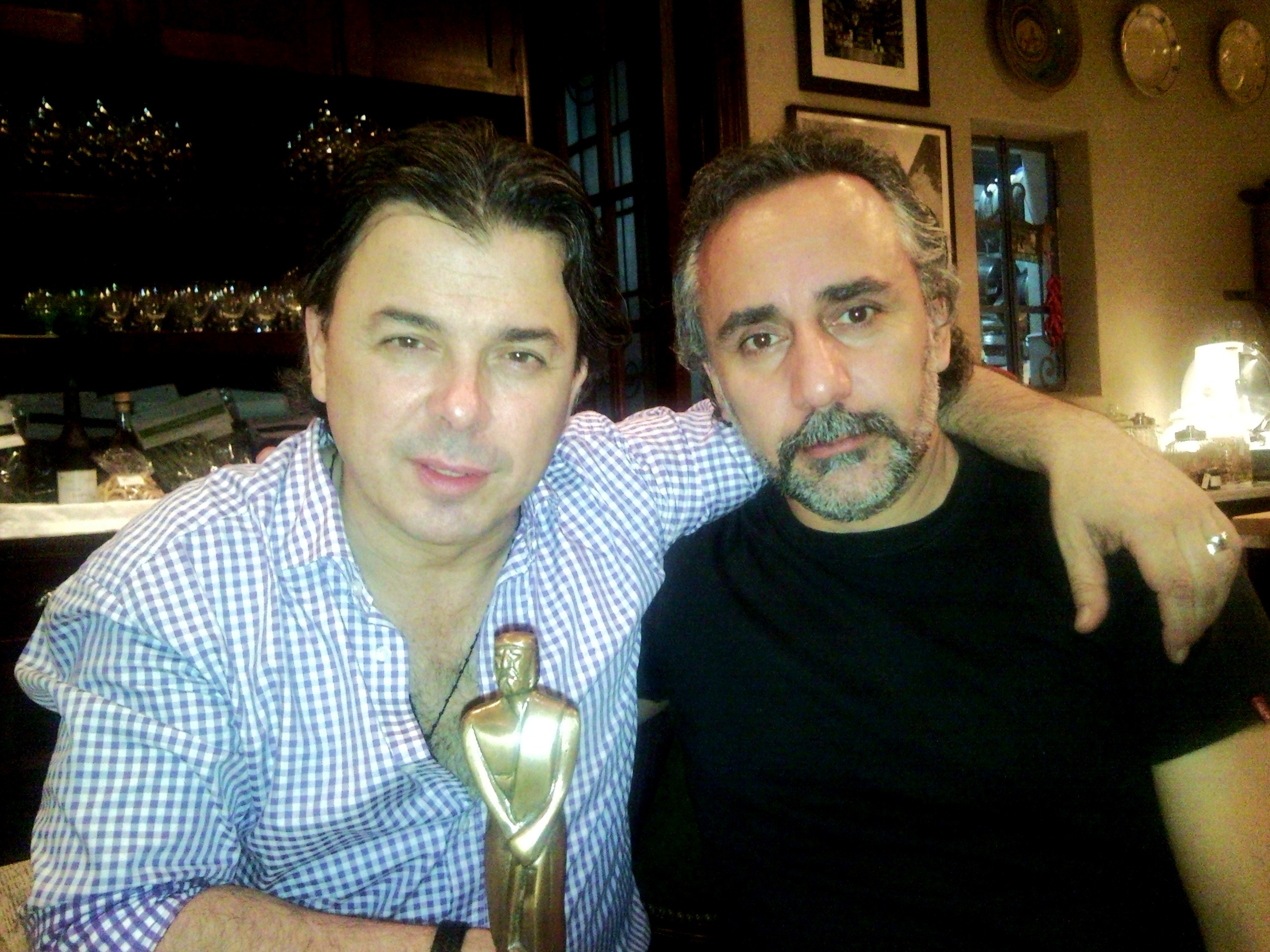 With Chef Donato De Santis, celebrating Martin Fierro Award for 