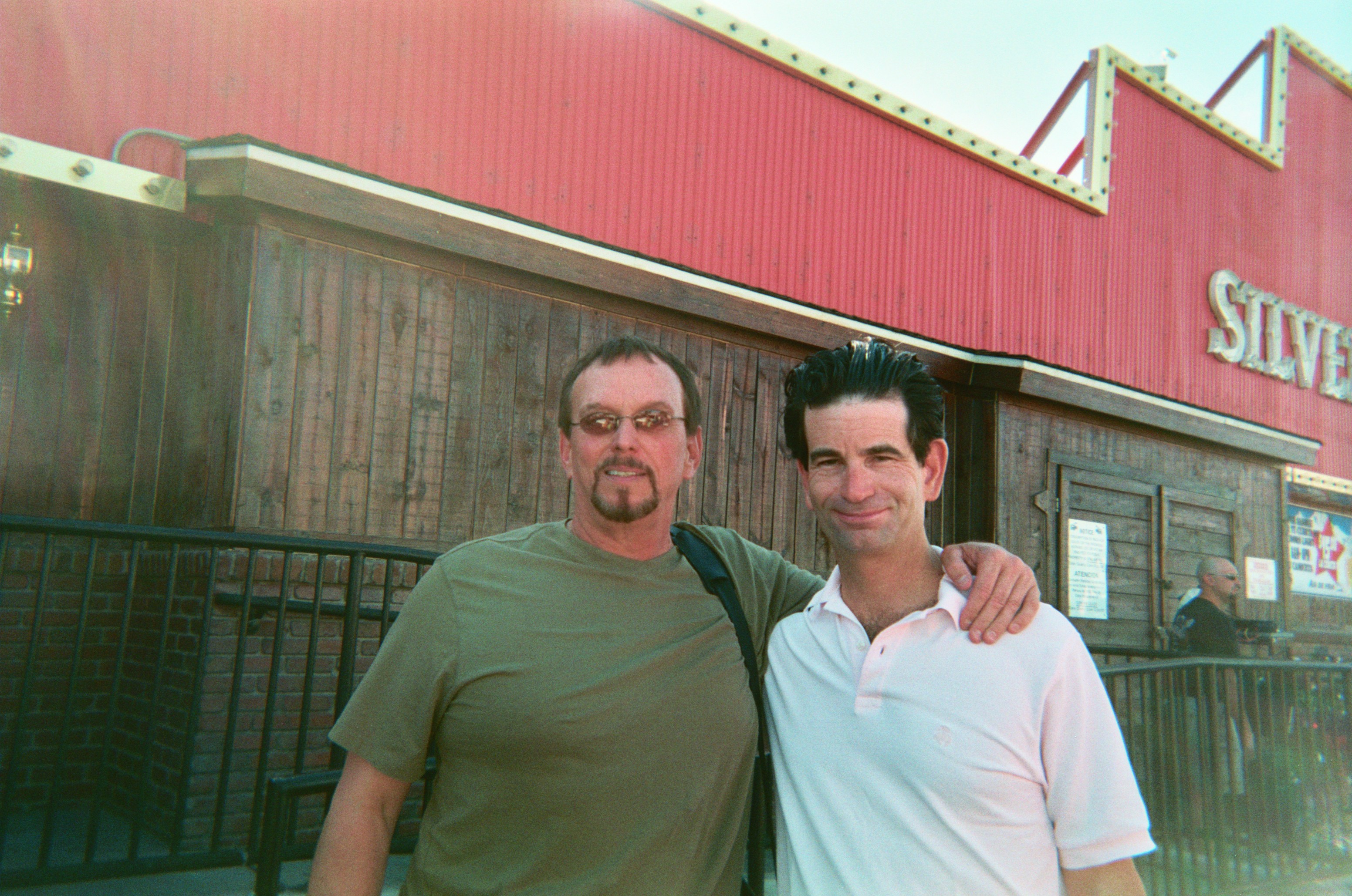 Actors Anthony Hornus, left (An Ordinary Killer, Ghost Town, Wicked Spring) and Charlie Matthau (Her Minor Thing, An Ordinary Killer, Ghost Town the movie)on the Las Vegas set of Mikey and Delores.