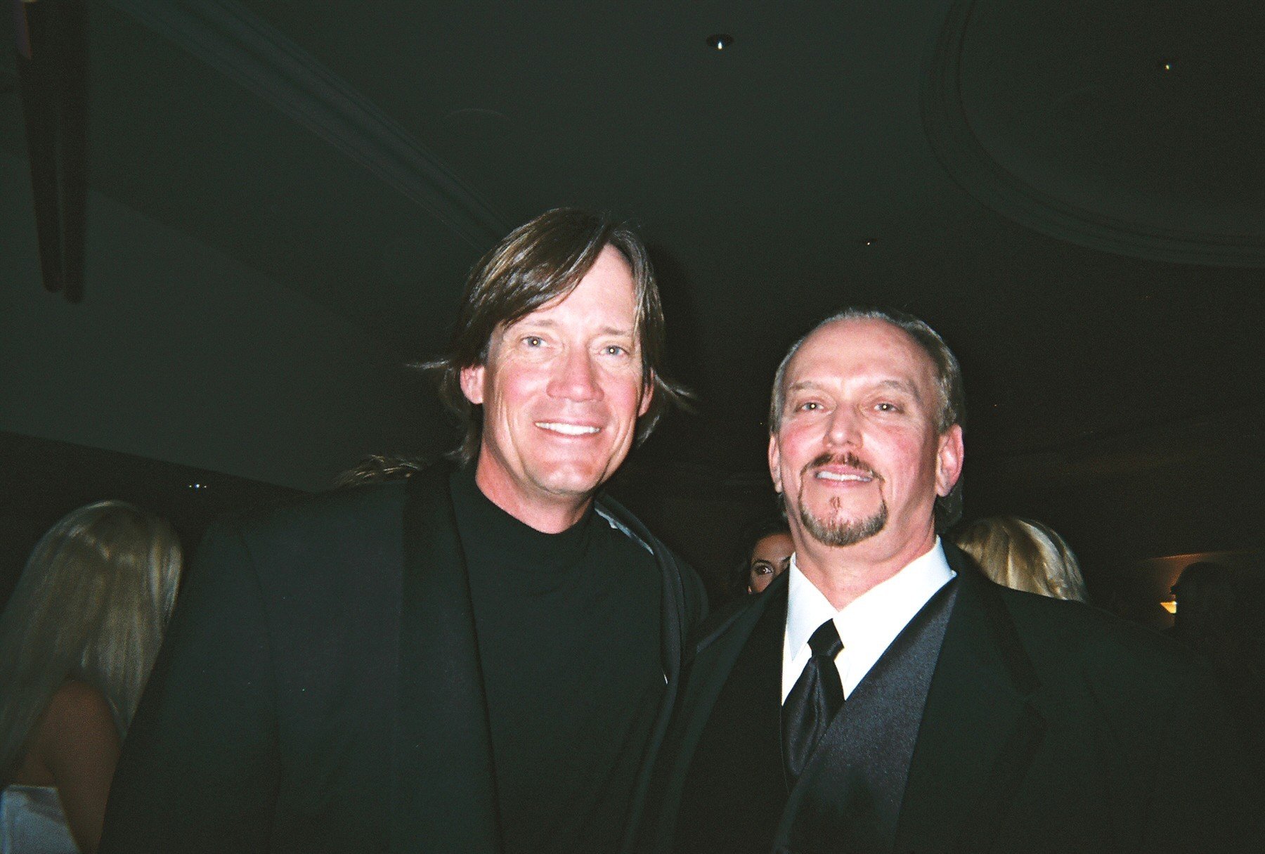 Kevin Sorbo, left, TV's Hercules, shares a laugh with actor-director Anthony Hornus at The Night of 100 Stars event.