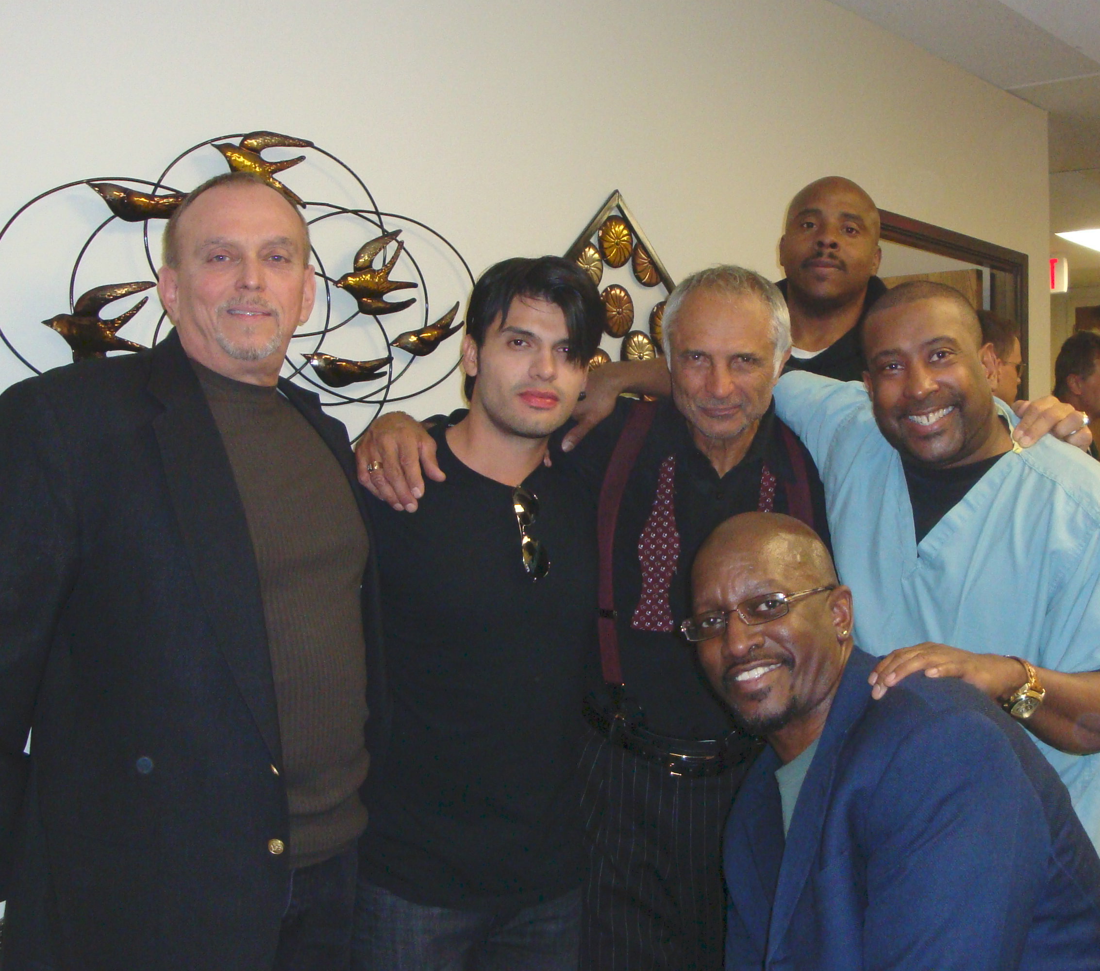 On the Detroit set of the thriller Locked In a Room are Al El, Anthony Hornus, Emerson Rogers Jr., Carlucci Weyant, Robert Miano and Jean-Claude Lewis.