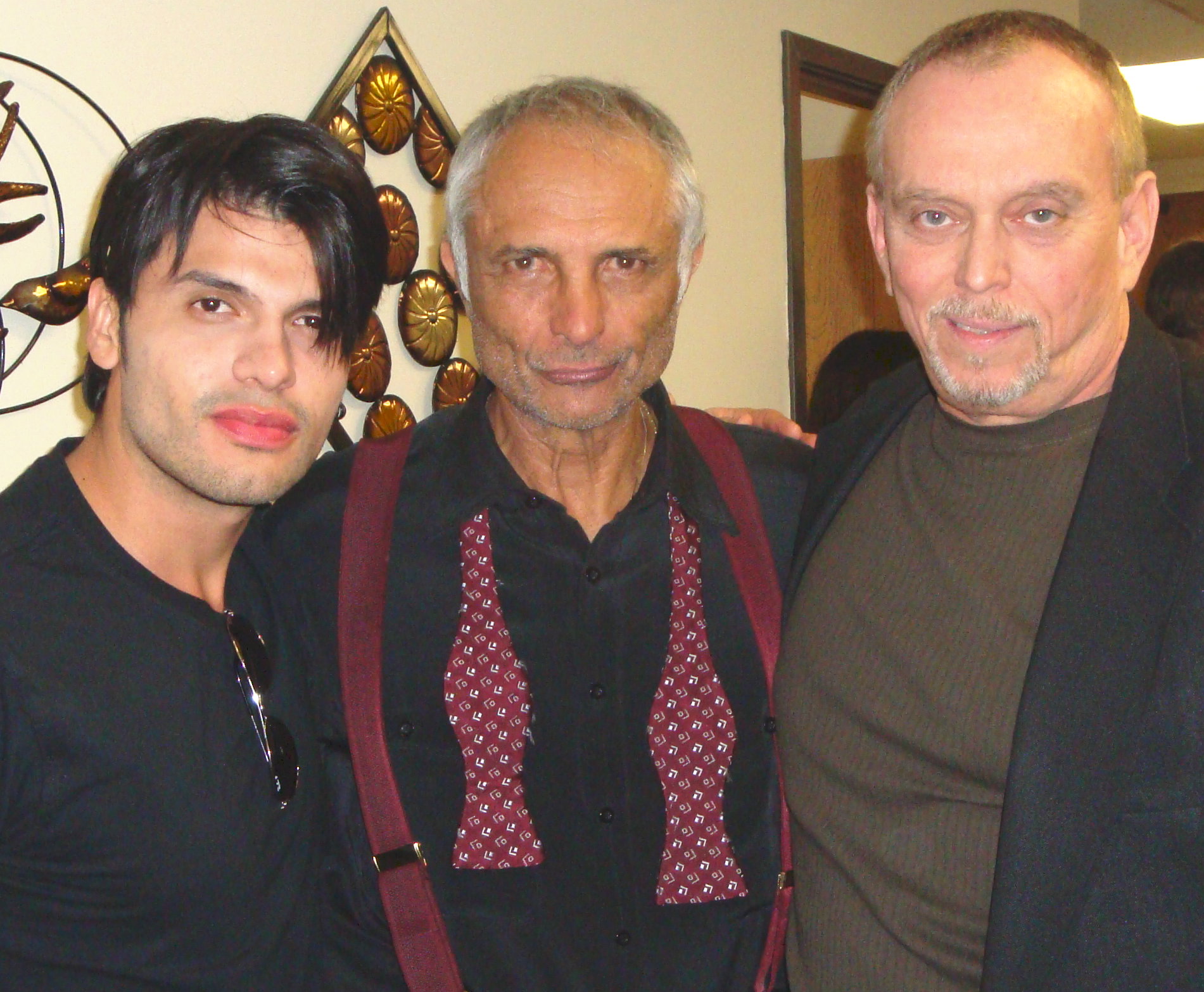 Actors, from left, Carlucci Weyant (Karma, A State of Hate), Robert Miano (Donnie Brasco, Meet the Fockers)and Anthony Hornus (Dean Teaster's Ghost Town, A State of Hate) on the Detroit set of Locked In a Room.