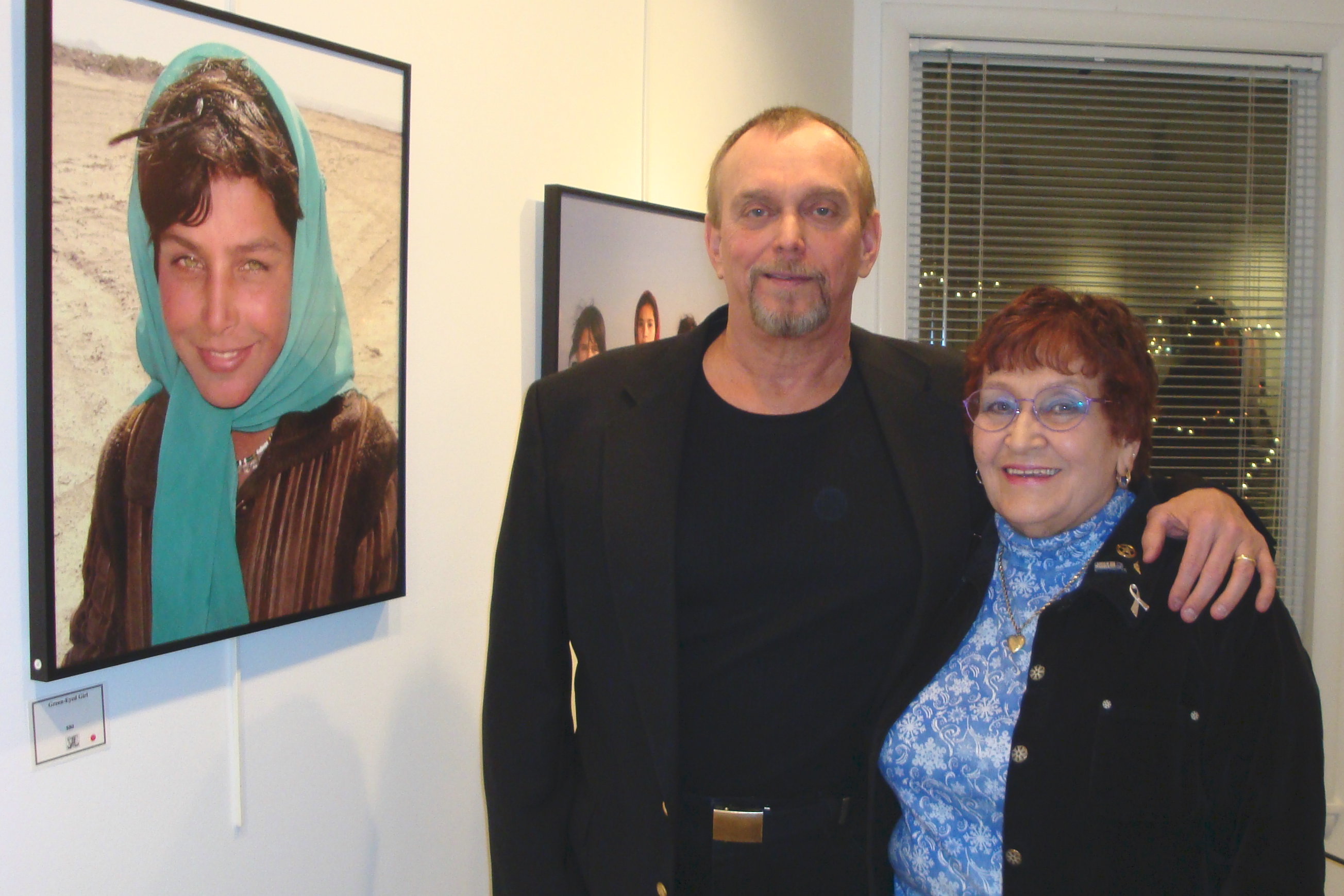 Filmmaker and author Anthony Hornus is shown with his biggest fan and supporter, his mother Thelma, at the photography and HD video exhibit opening of the documentary film, 