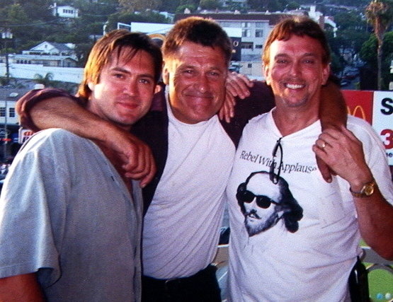 From left, actors DJ Perry (An Ordinary Killer, The 8th Plague, Ghost Town), Terence Knox (Tour of Duty, St. Elsewhere, An Ordinary Killer) and Anthony Hornus (An Ordinary Killer, Miracle at Sage Creek, Ghost Town) in Hollywood for the screening of An Ord
