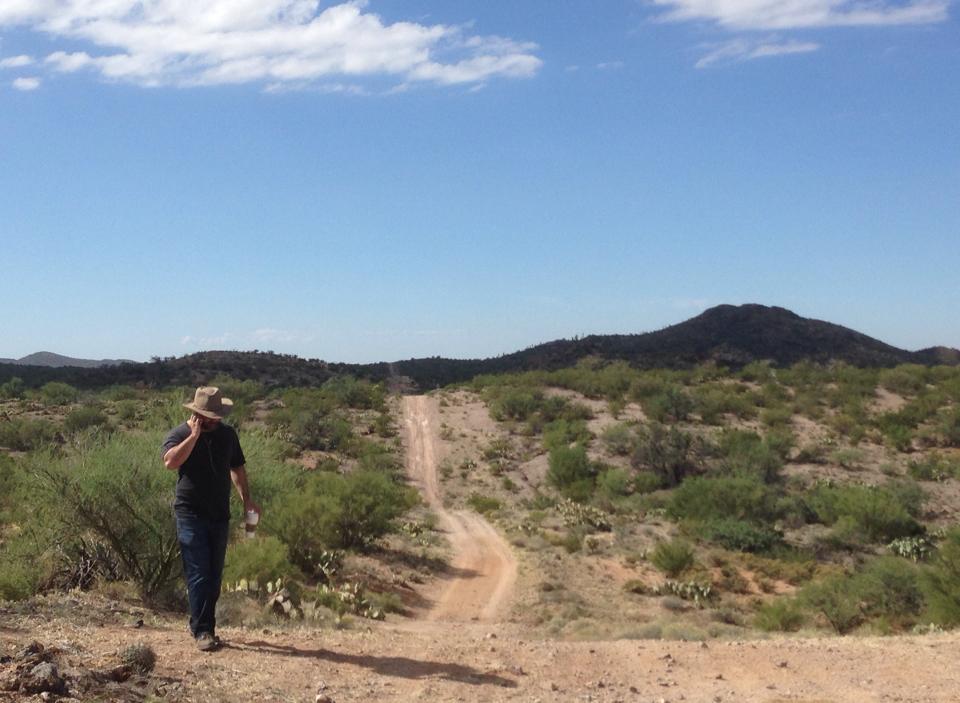 In Arizona, on the set of A WESTERN.