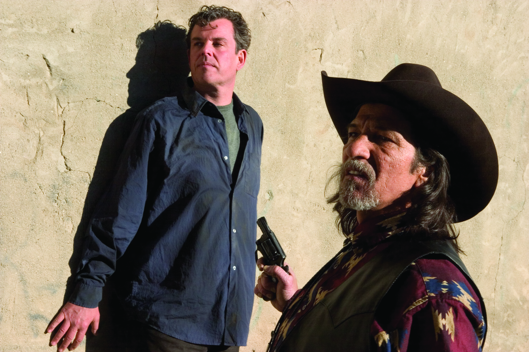 Danny Huston and Luis Saguar in Silver City (2004)