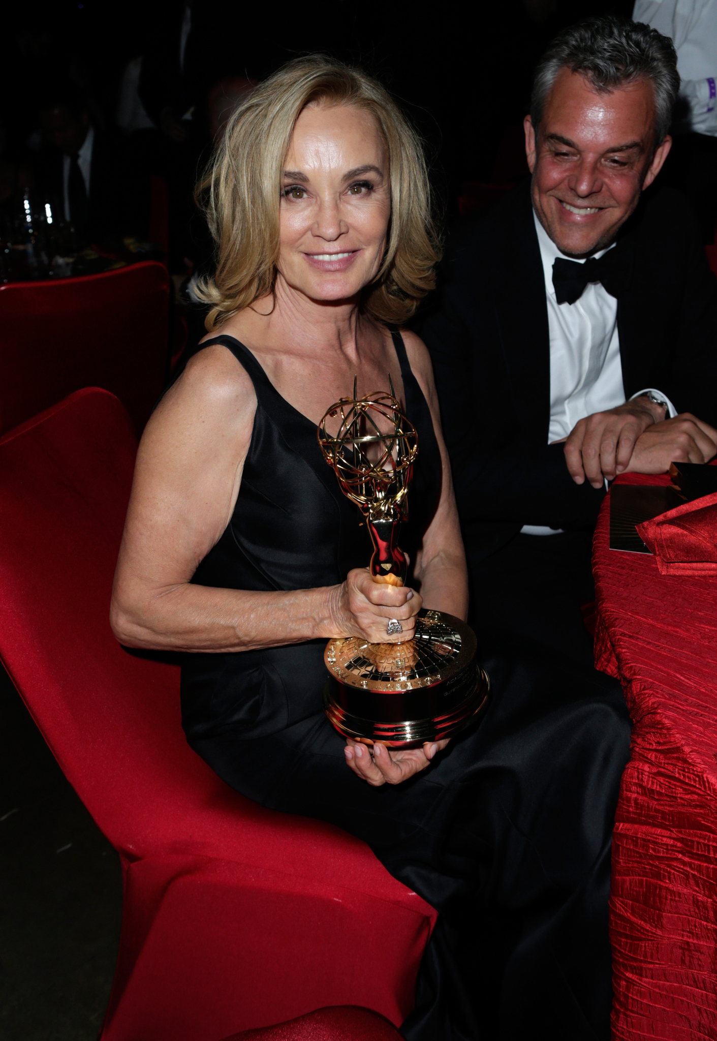 Jessica Lange and Danny Huston at event of The 66th Primetime Emmy Awards (2014)