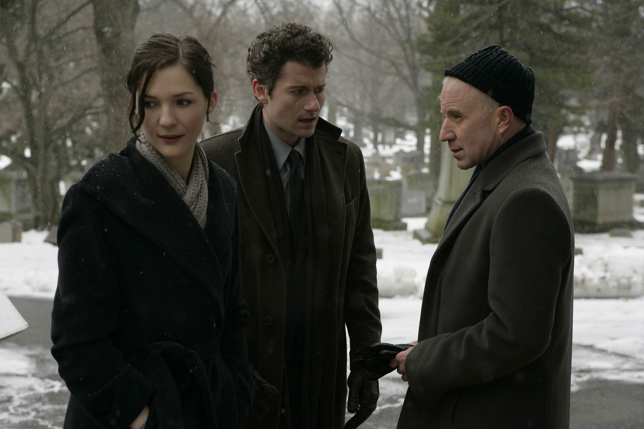 Still of James Badge Dale, Arliss Howard and Jessica Collins in Rubicon (2010)