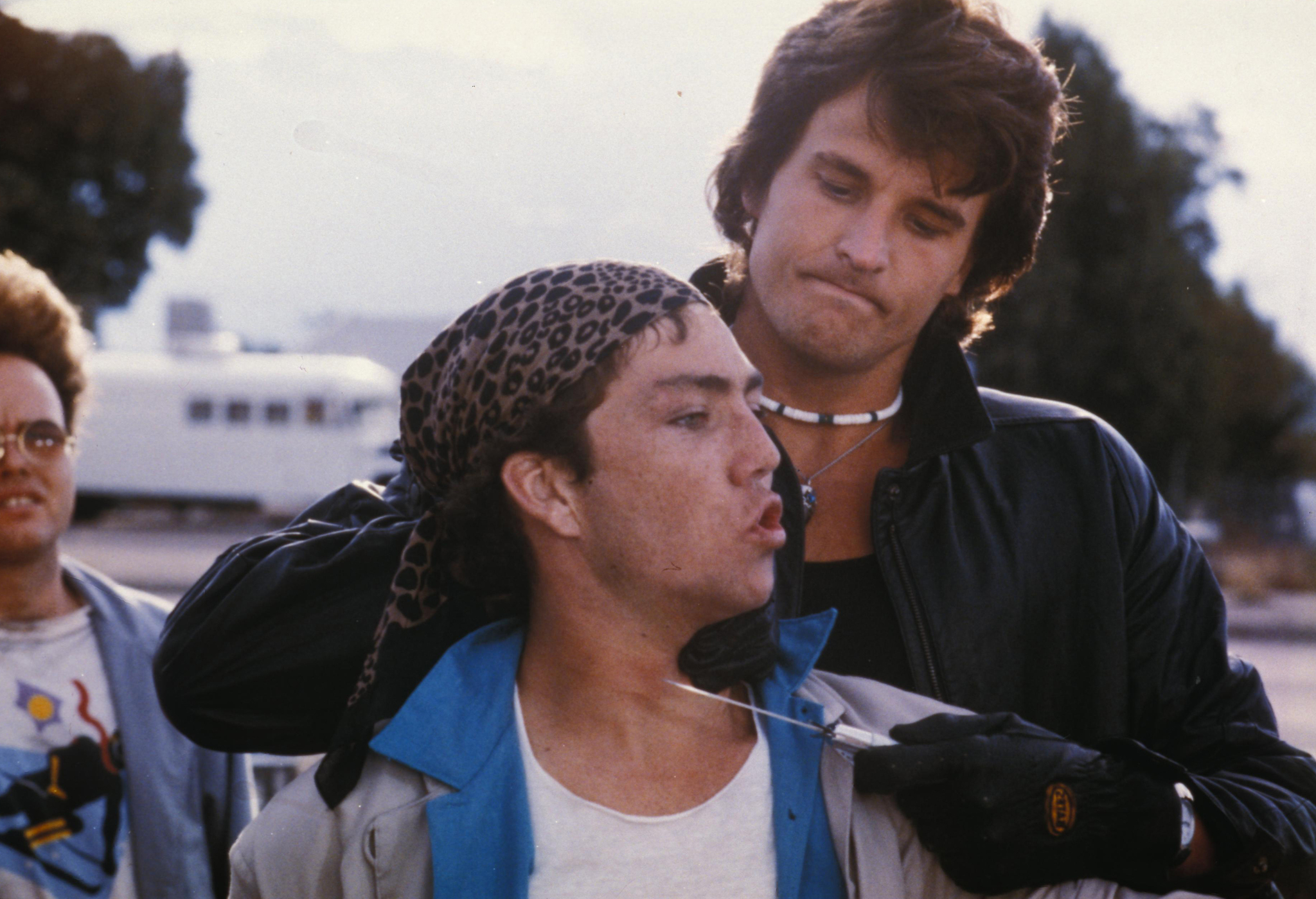 Still of Nick Cassavetes, Clint Howard and Griffin O'Neal in The Wraith (1986)