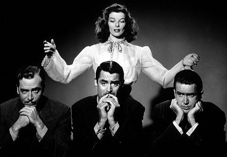 12011-4 John Howard, Cary Grant, James Stewart, Katharine Hepburn in 