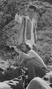 Anthony Howarth and the Bakhtiari Kalantar of the Babadi, on location in the Zagros Mountains Iran for feature film, People of the Wind, 1972.