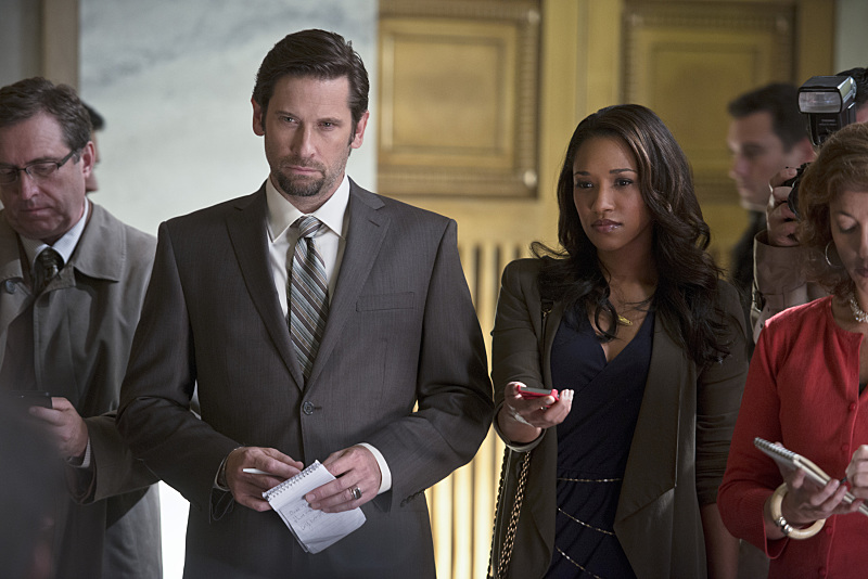 Still of Roger Howarth and Candice Patton in The Flash (2014)