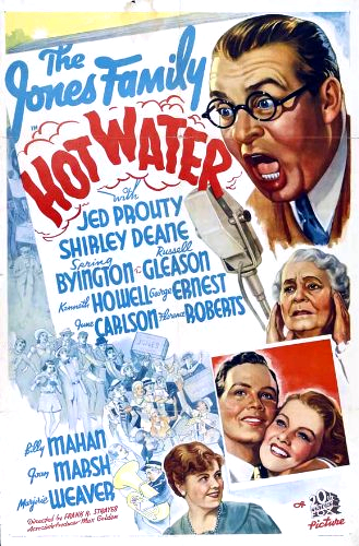 Spring Byington, Russell Gleason, Kenneth Howell, Joan Marsh, Jed Prouty and Florence Roberts in Hot Water (1937)