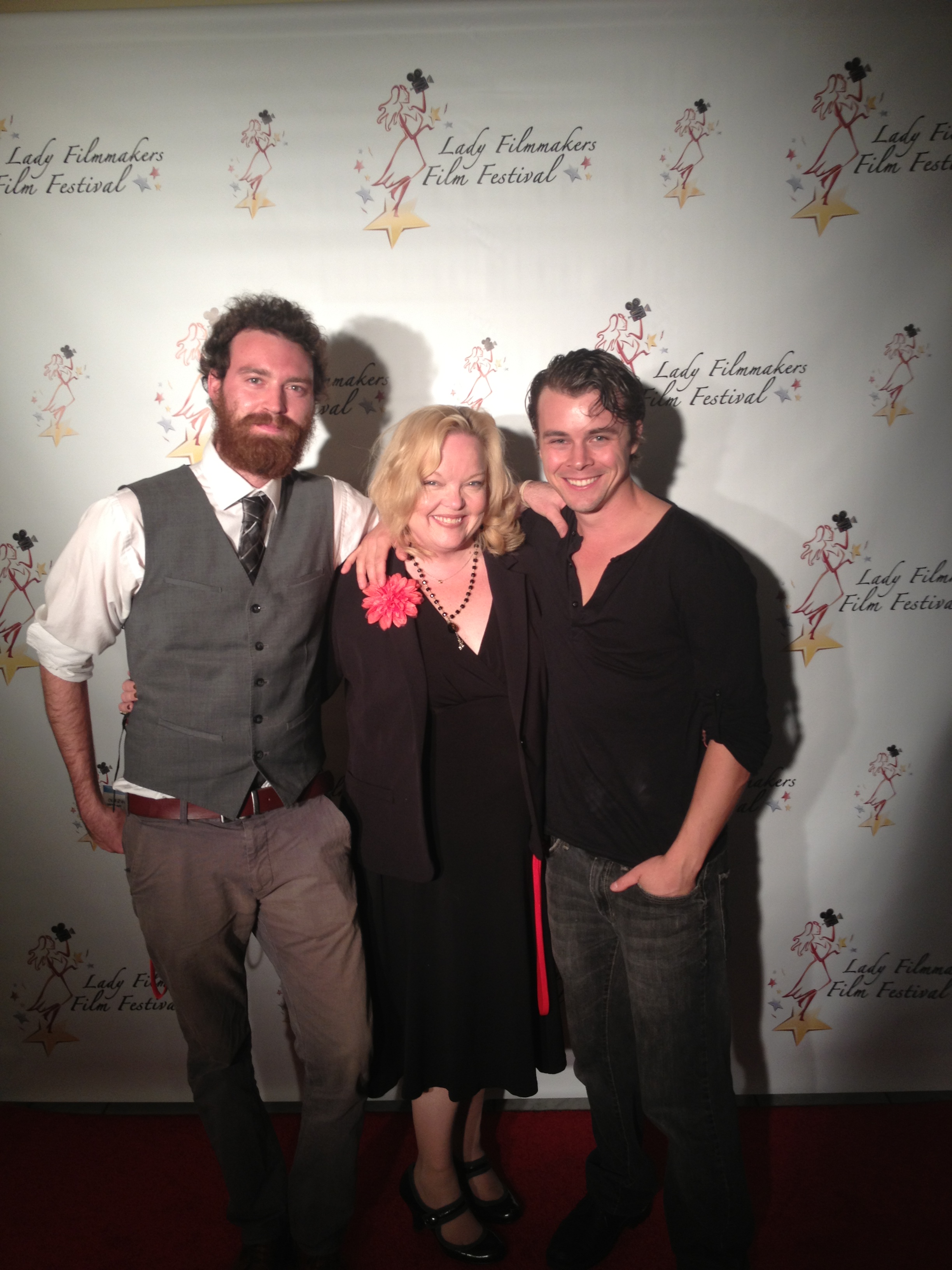 Valorie Hubbard, Sam LaFrance and Riley Bodenstab Lady's filmakers festival in Beverly Hills