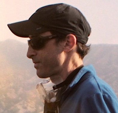 John Huddles at Mount Bromo, Indonesia, on location for 