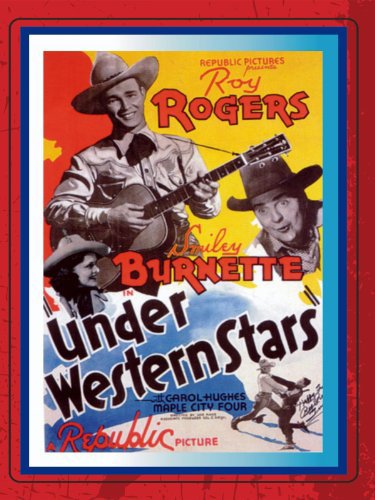Roy Rogers, Smiley Burnette and Carol Hughes in Under Western Stars (1938)