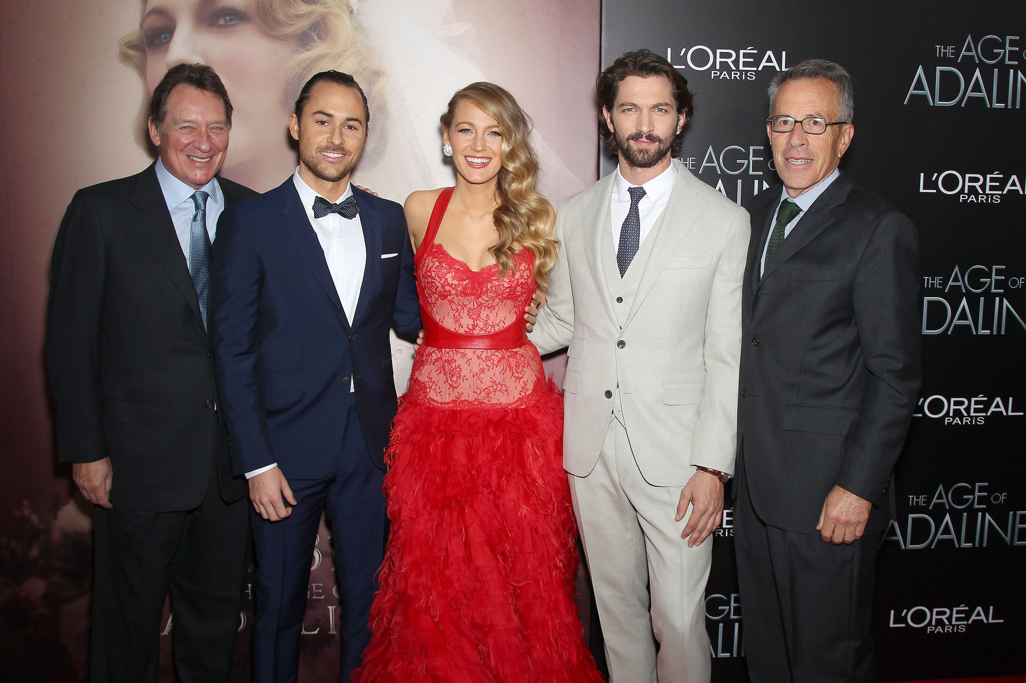 Michiel Huisman, Blake Lively, Gary Lucchesi, Tom Rosenberg and Lee Toland Krieger at event of Adelainos amzius (2015)