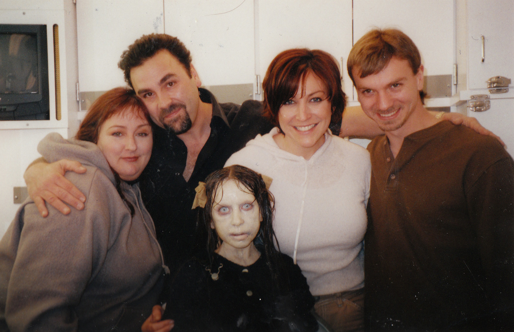 Lauren, Betty, John Caglione, Janice and Derek on the set of Blair Witch 2.