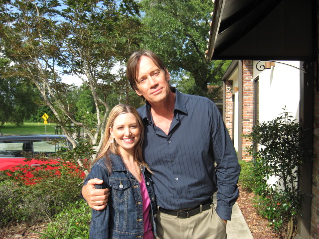 With Kevin Sorbo on the set of 