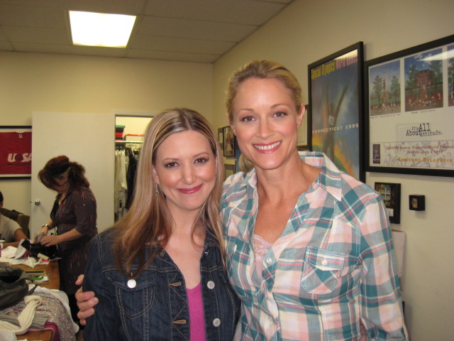 With Teri Polo on the set of 