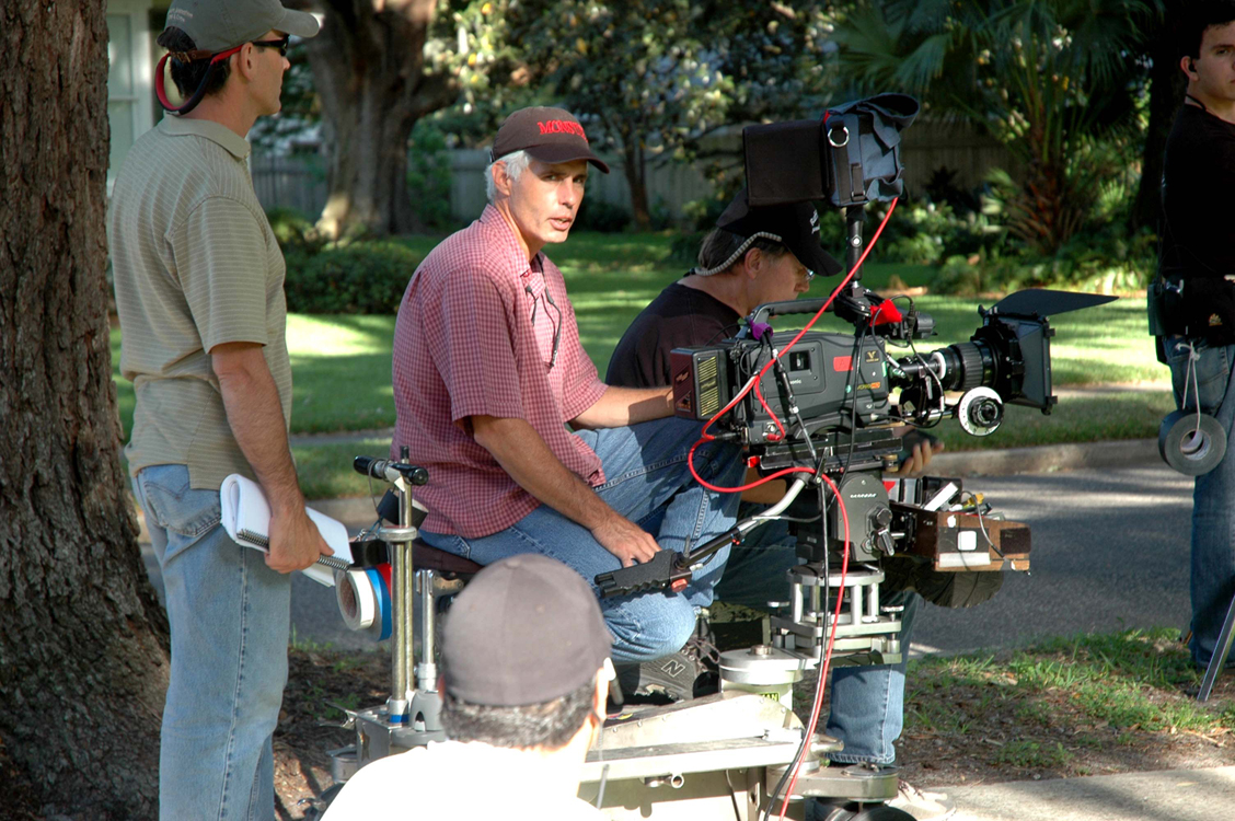 Cinematographer Stephen Campbell and director Chris Hummel on location of The Guardians (2010).