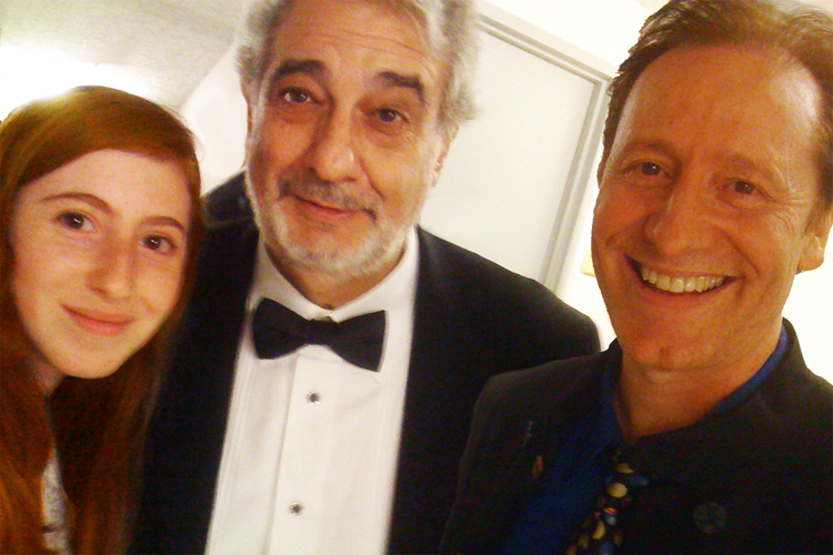 Craig, his daughter Fiona and Placido Domingo, opera legend