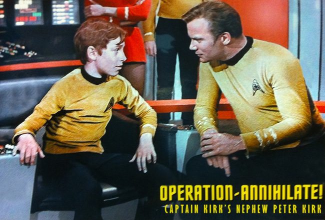 Craig on Star Trek as Captain Kirk's nephew