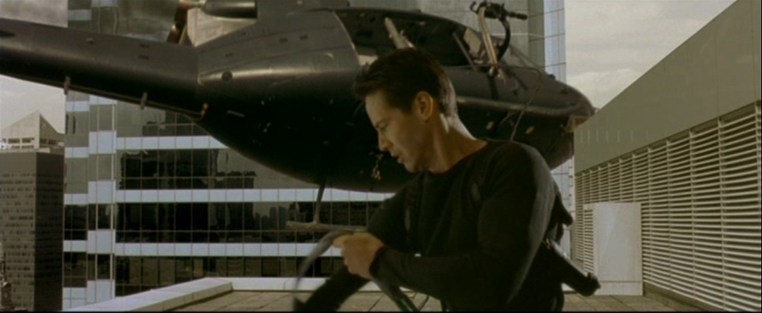 Keanu Reeves in The Matrix 2nd unit sequence