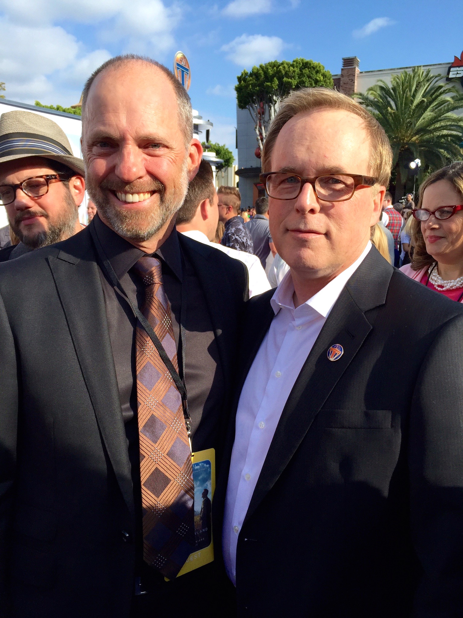 with Brad Bird at the Tomorrowland premiere