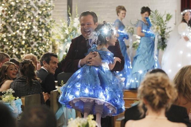 Still of Sarah Hyland, Eric Stonestreet and Aubrey Anderson-Emmons in Moderni seima (2009)