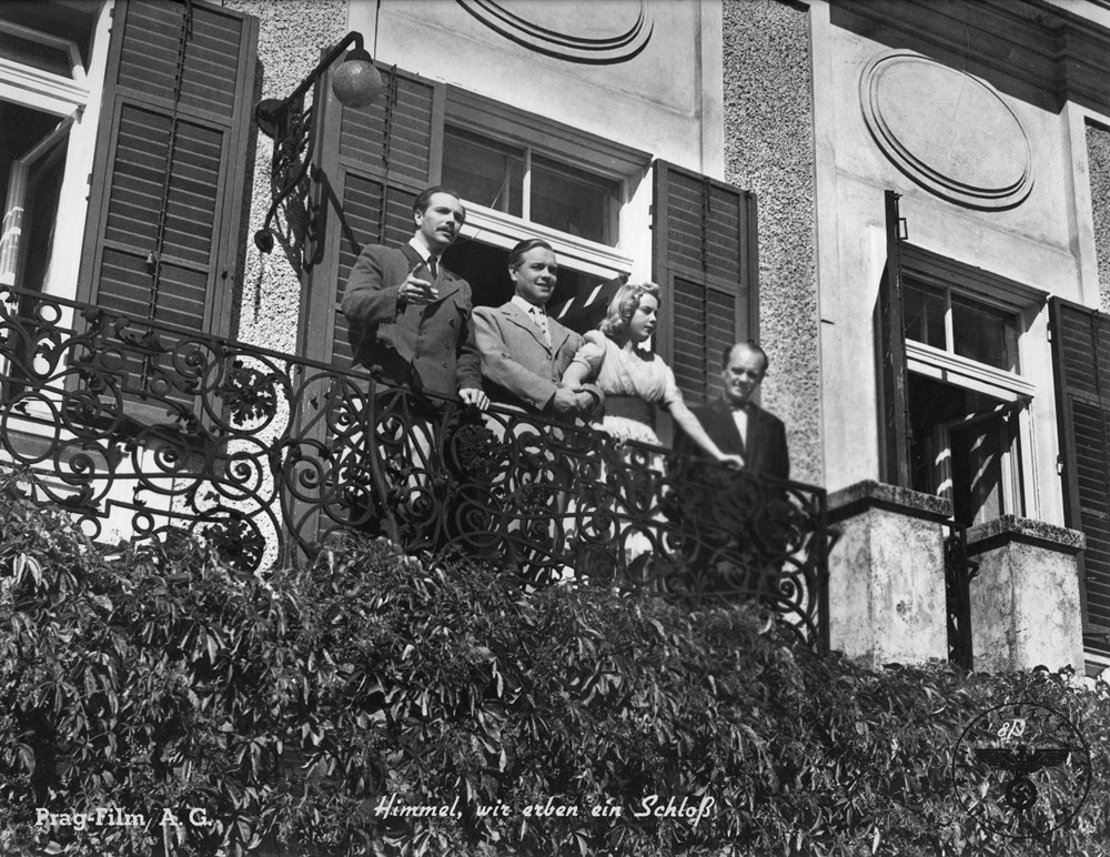 Still of Hans Brausewetter, Richard Häussler and Anny Ondra in Himmel, wir erben ein Schloß (1943)