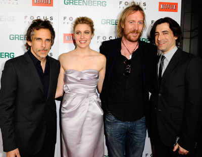 Noah Baumbach, Ben Stiller, Rhys Ifans and Greta Gerwig at event of Greenberg (2010)
