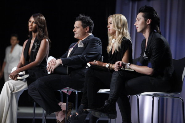 Still of Iman, Isaac Mizrahi, Johnny Weir and Rachel Zoe in The Fashion Show (2009)