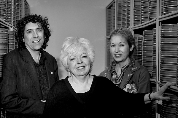 Academy Award winning film editors Bob Murawski, ACE, Thelma Schoonmaker ACE, and Chris Innis ACE, touring the Martin Scorsese vaults at George Eastman House Film Archives, George Eastman House 360/365 Film Festival, Spring 2011.