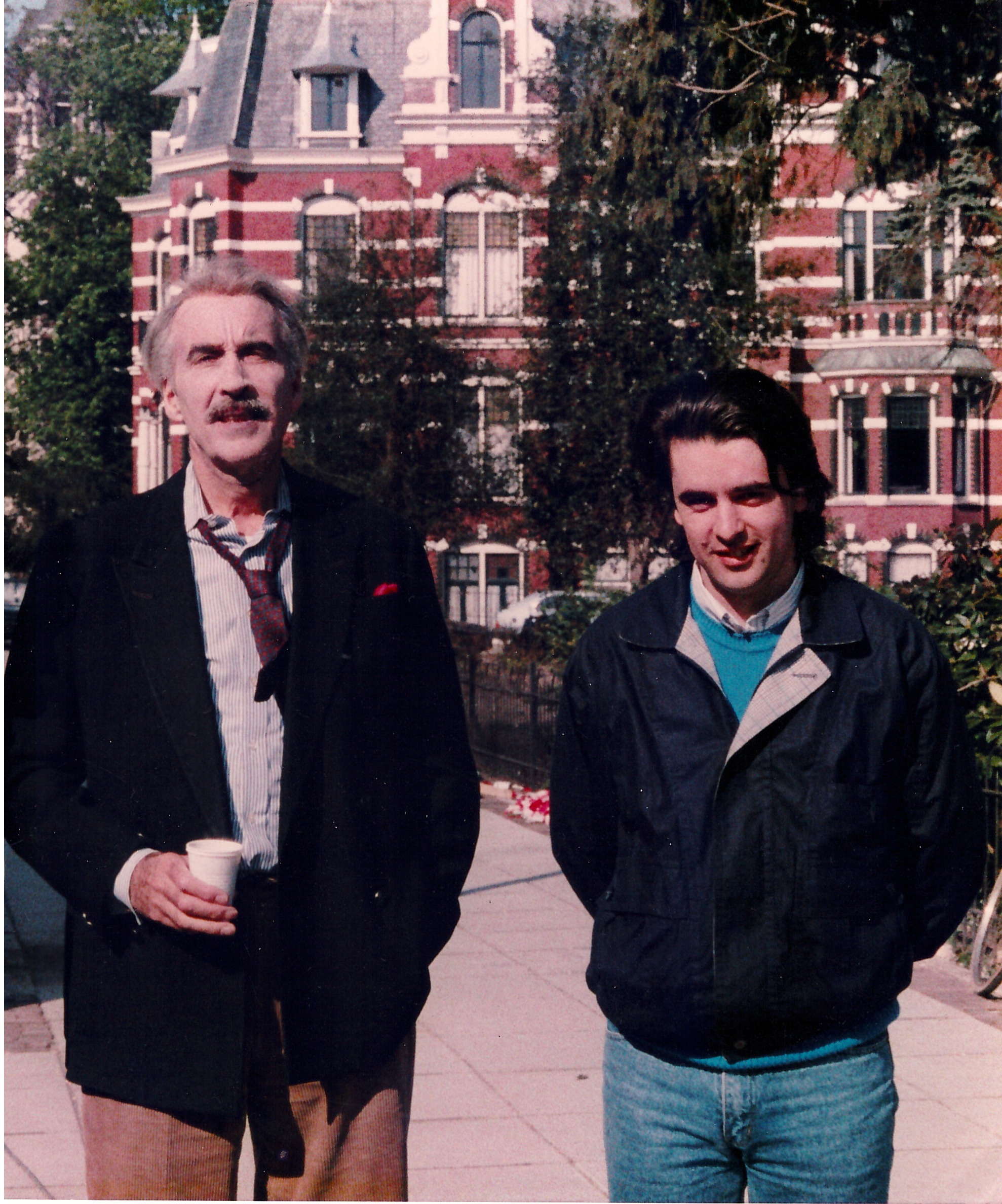 On location in Amsterdam with Sir Christopher Lee