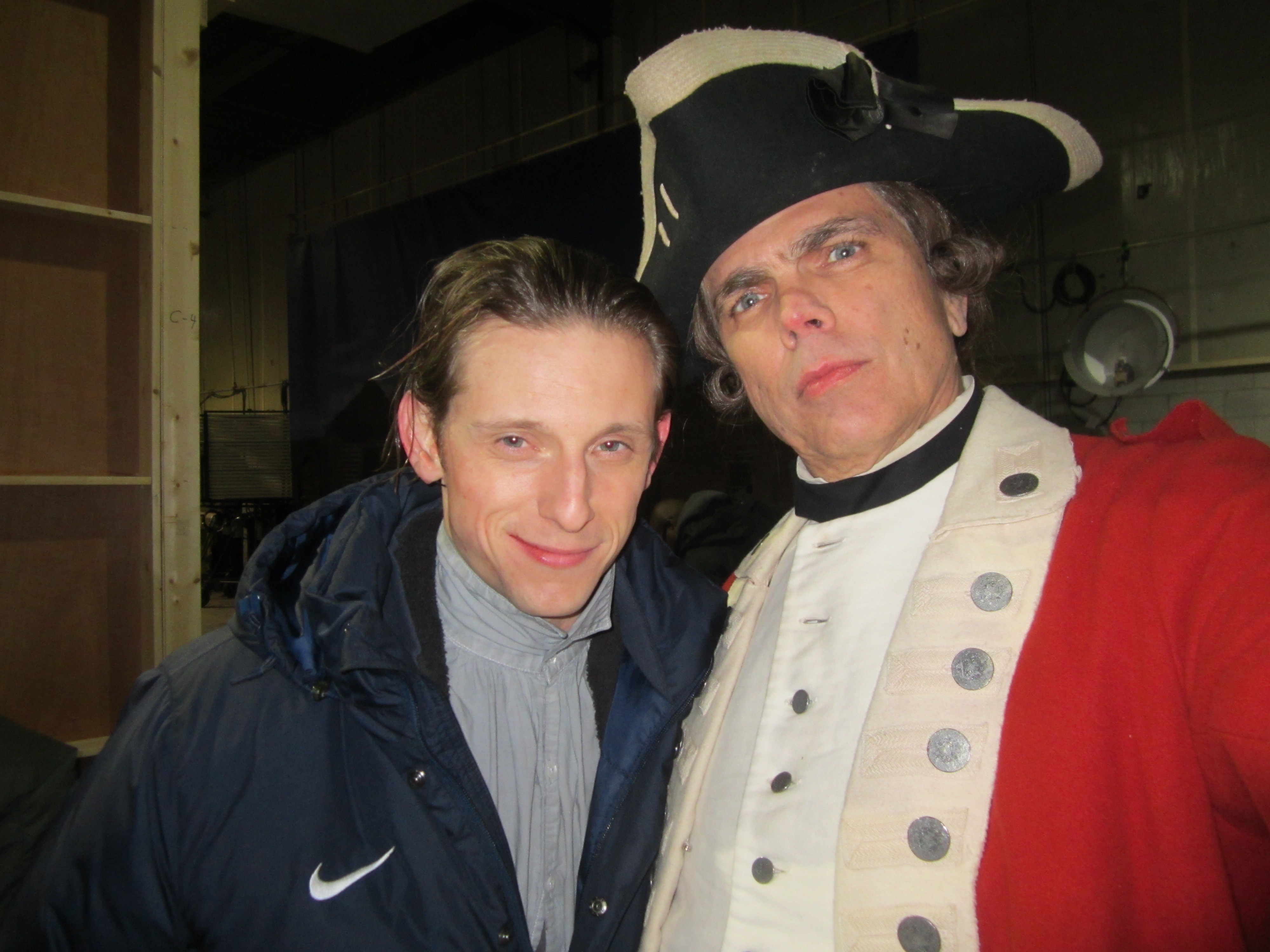 With Jamie Bell on set of AMC show TURN