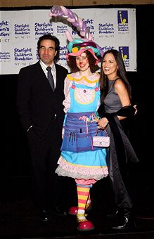 Ray Abruzzo, Wendy the Clown and Terri Ivens at The Tri-State Starlight Childrens Foundation Honors Warren Kornblum and Robert Verrone at Marriott Marquis in New York