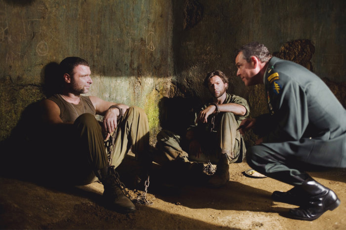 Still of Liev Schreiber, Danny Huston and Hugh Jackman in Iksmenai: pradzia. Ernis (2009)