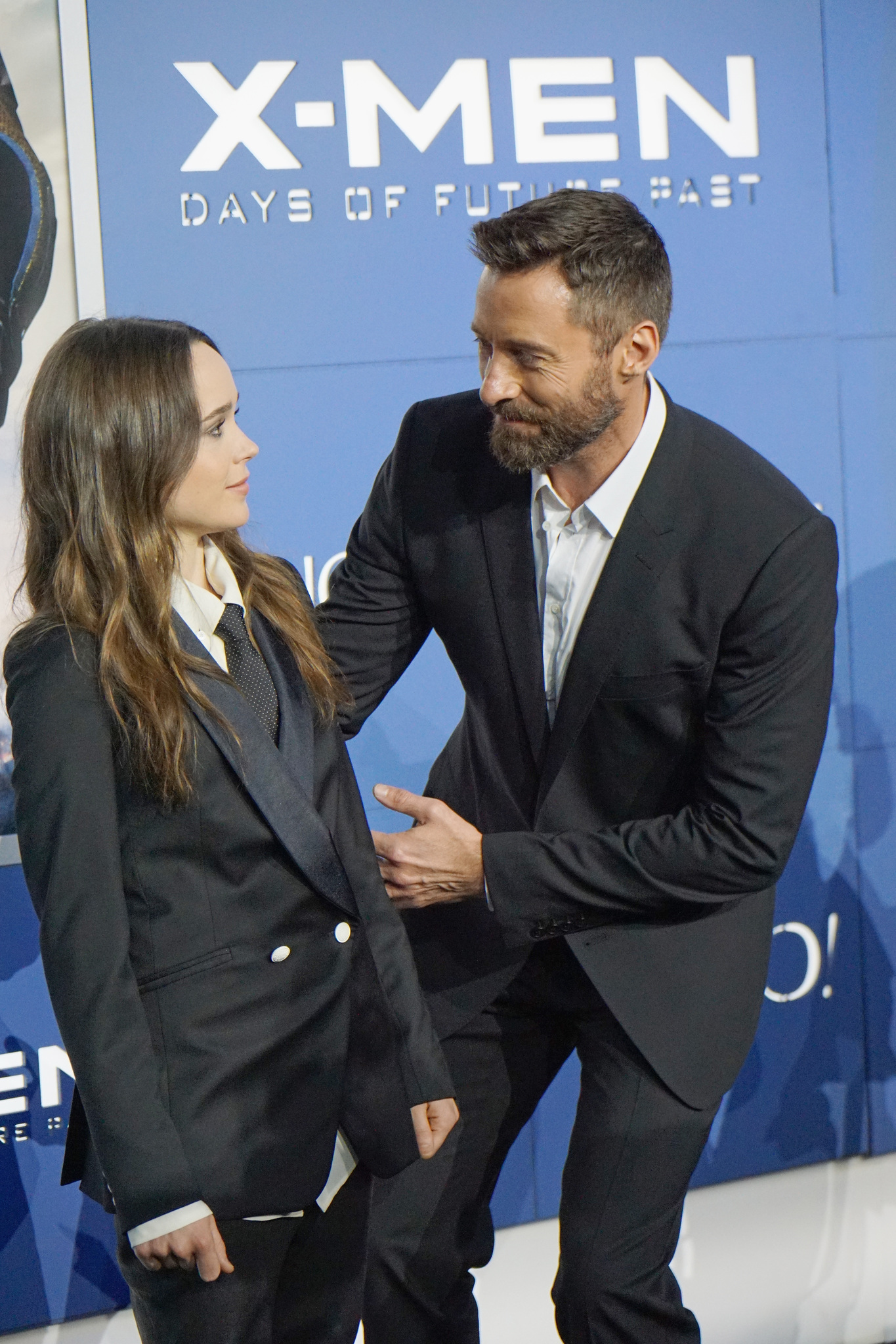 Hugh Jackman and Ellen Page at event of Iksmenai: Praejusios ateities dienos (2014)
