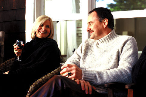 Still of Yves Jacques and Dominique Michel in Les invasions barbares (2003)