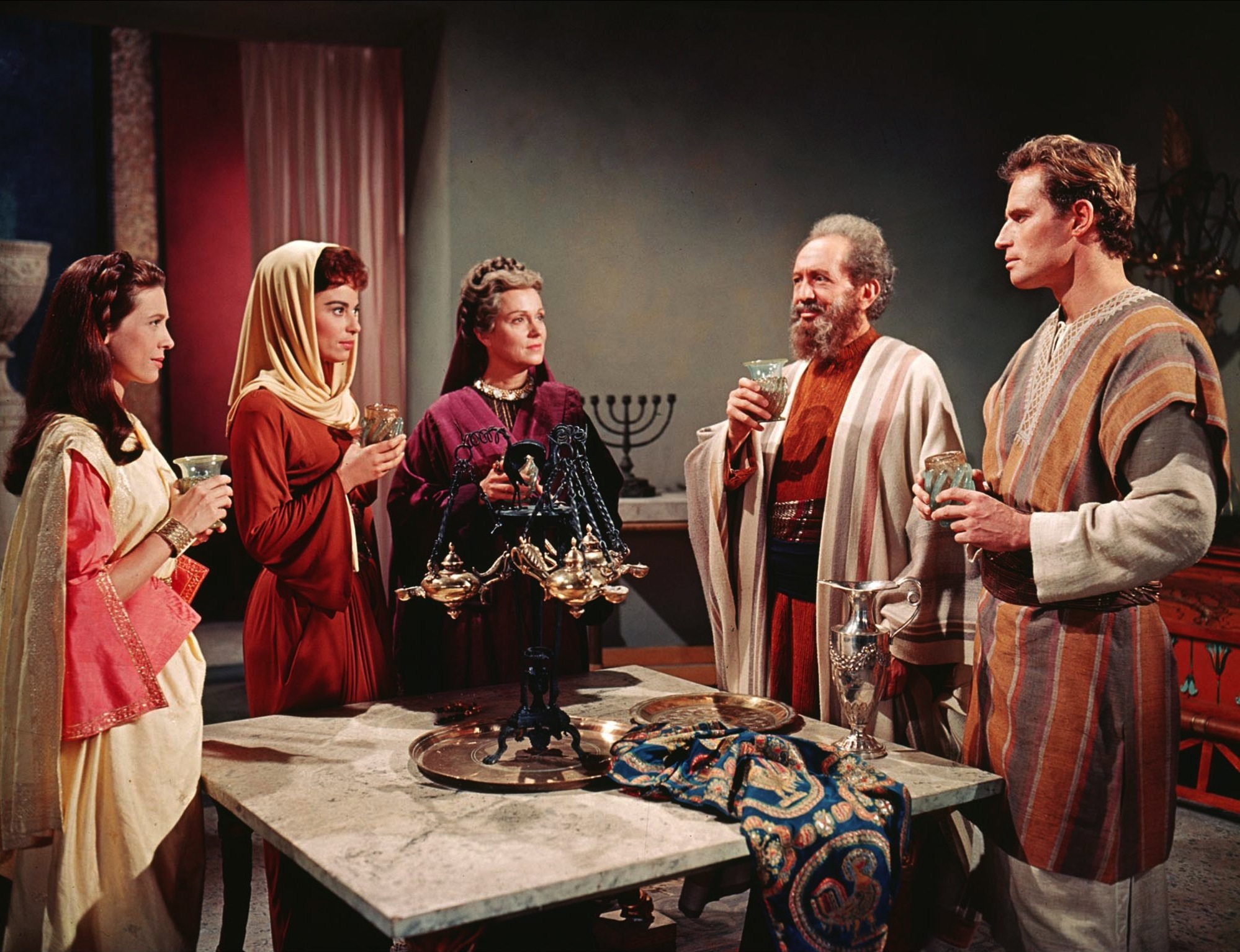 Still of Charlton Heston, Haya Harareet and Sam Jaffe in Ben-Hur (1959)