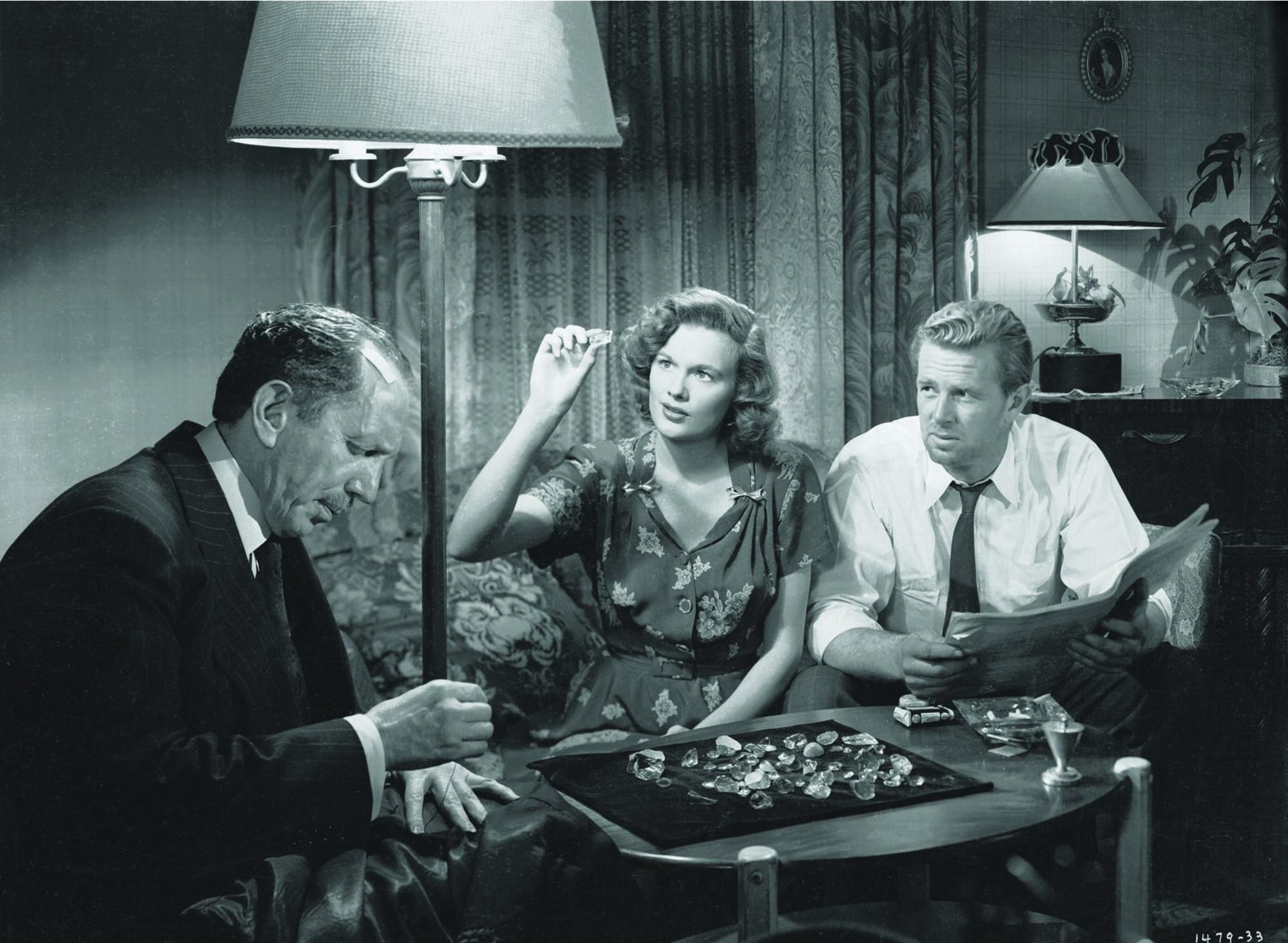 Still of Sterling Hayden, Jean Hagen and Sam Jaffe in The Asphalt Jungle (1950)