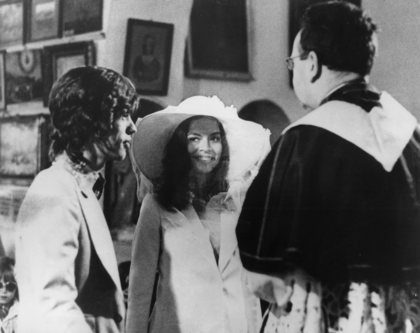 Mick Jagger with his bride Bianca Jagger during their Roman Catholic ceremony at a chapel in St. Tropez France May 12, 1971