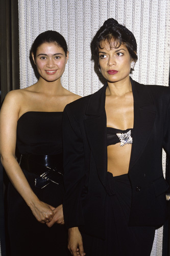 Bianca Jagger and Charlotte Lewis circa 1980s