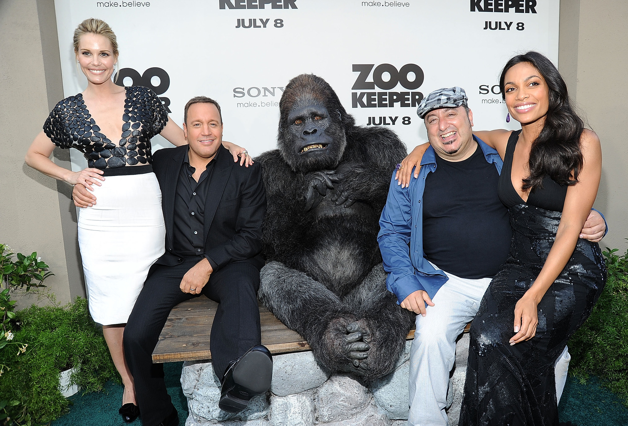 Leslie Bibb, Frank Coraci, Rosario Dawson and Kevin James at event of Zoologijos sodo priziuretojas (2011)