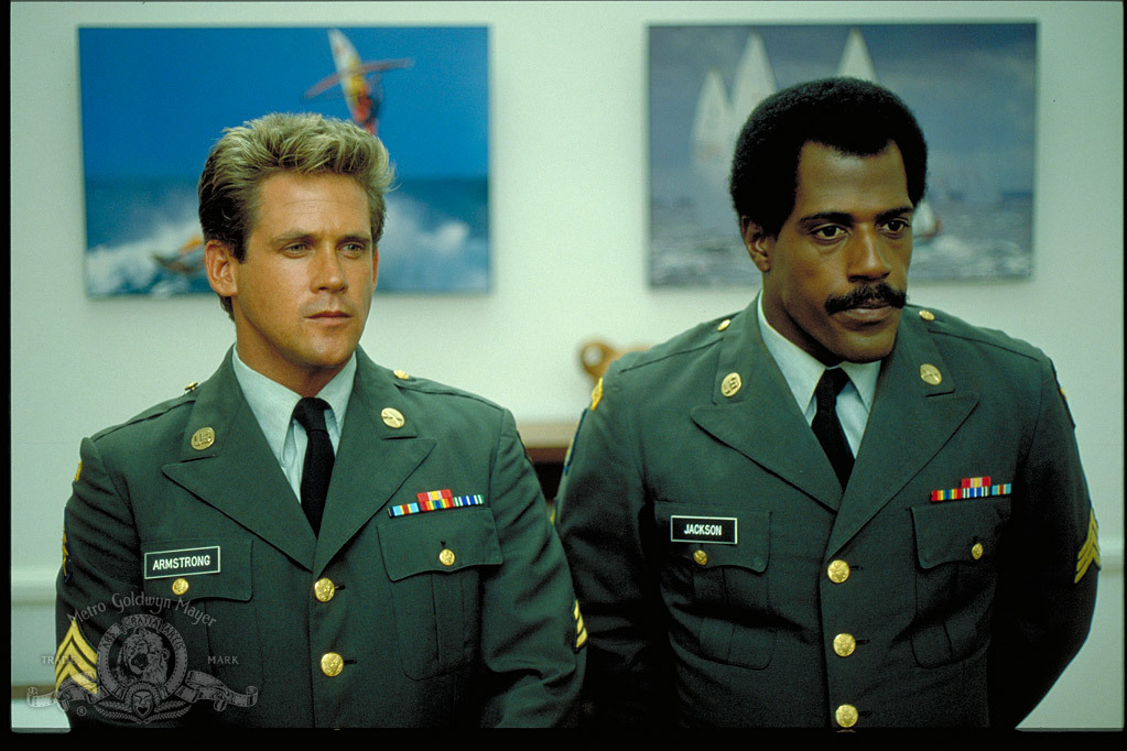 Still of Michael Dudikoff and Steve James in American Ninja 2: The Confrontation (1987)
