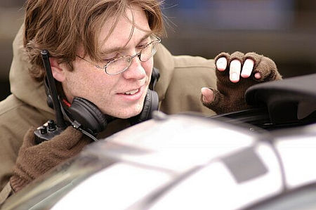 Director Richard Janes on the set of 